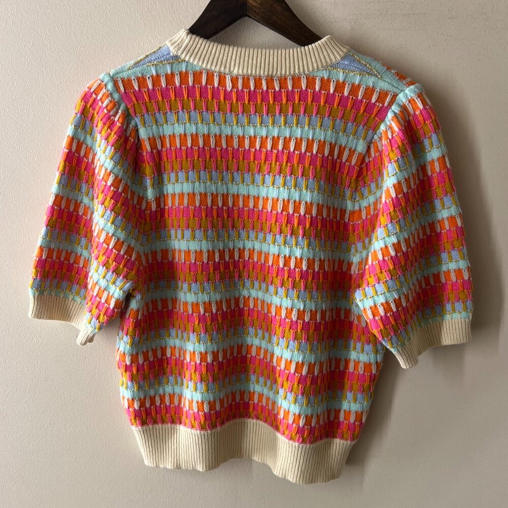 THML Colorful Rib Quarter Sleeve Sweater - Picture 4 of 7